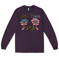 Plum small town usa Long Sleeve Tee - CowhideDigitalArt