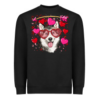 Black Valentine's day husky Heavyweight Sweatshirt - RanaPortraitStore