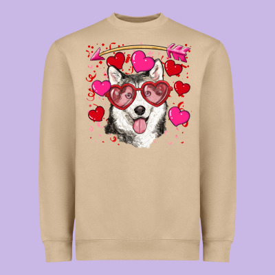 Heavyweight Sweatshirt Valentine's day husky
