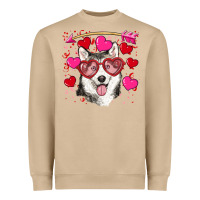 Mushroom Valentine's day husky Heavyweight Sweatshirt - RanaPortraitStore