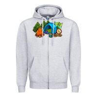 Heather Grey camp in the woods Zipper Hoodie - AdoDesignShop