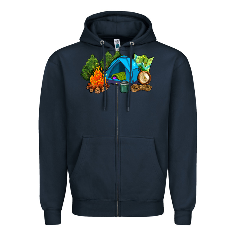 Camp In The Woods Zipper Hoodie by AdoDesignShop | Teevron
