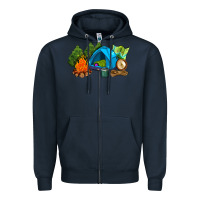 Navy camp in the woods Zipper Hoodie - AdoDesignShop