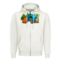 Oatmeal Heather camp in the woods Zipper Hoodie - AdoDesignShop