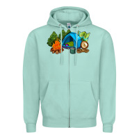 Seafoam camp in the woods Zipper Hoodie - AdoDesignShop