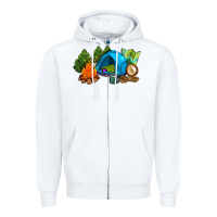 White camp in the woods Zipper Hoodie - AdoDesignShop