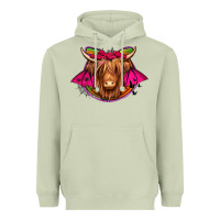 Matcha halloween highland cow horseshoe Heavyweight Hoodie - Jasminsmagicworld