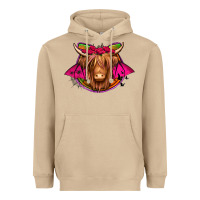 Mushroom halloween highland cow horseshoe Heavyweight Hoodie - Jasminsmagicworld