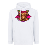 White halloween highland cow horseshoe Heavyweight Hoodie - Jasminsmagicworld