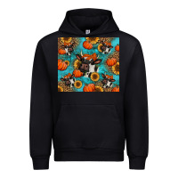 Black autumn pumpkins holstein cow Urban Hoodie - Jasminsmagicworld