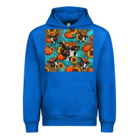 Cobalt autumn pumpkins holstein cow Urban Hoodie - Jasminsmagicworld