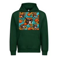 Forest Green autumn pumpkins holstein cow Urban Hoodie - Jasminsmagicworld