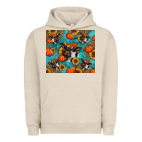 Pigment French Oak autumn pumpkins holstein cow Urban Hoodie - Jasminsmagicworld