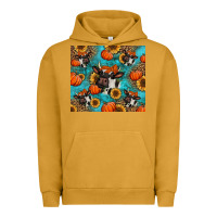 Autumn Pumpkins Holstein Cow Urban Hoodie | Teevron
