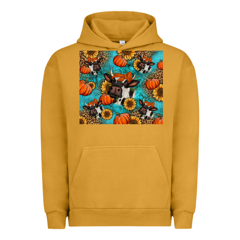 Autumn Pumpkins Holstein Cow Urban Hoodie by Jasminsmagicworld | Teevron
