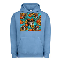 Pigment Pebble Blue autumn pumpkins holstein cow Urban Hoodie - Jasminsmagicworld