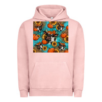 Pigment Salmon autumn pumpkins holstein cow Urban Hoodie - Jasminsmagicworld