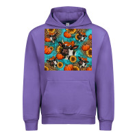 Tulip autumn pumpkins holstein cow Urban Hoodie - Jasminsmagicworld