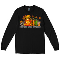 Black Pumpkin Spice Everything Long Sleeve Tee - RacoonDesign