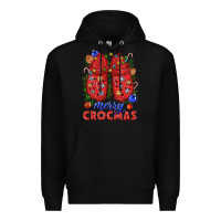 Black Merry crocmas Premium Hoodie - NancyCooperArtShop