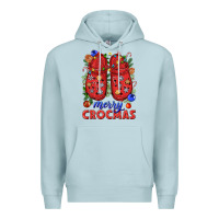 Blue Mist Merry crocmas Premium Hoodie - NancyCooperArtShop