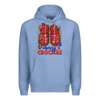 Colony Blue Merry crocmas Premium Hoodie - NancyCooperArtShop
