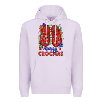 Lilac Merry crocmas Premium Hoodie - NancyCooperArtShop