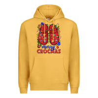 Mustard Merry crocmas Premium Hoodie - NancyCooperArtShop