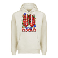 Oatmeal Heather Merry crocmas Premium Hoodie - NancyCooperArtShop
