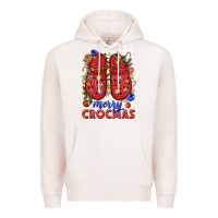 Pale Pink Merry crocmas Premium Hoodie - NancyCooperArtShop