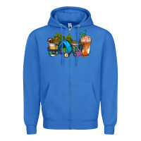 True Royal camp coffee cups ado Zipper Hoodie - AdoDesignShop