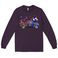 Plum western truck fourth of july Long Sleeve Tee - FaDigitalArtStudio