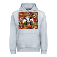 Heather Grey Christmas baby cow hot cocoa Urban Hoodie - Jasminsmagicworld