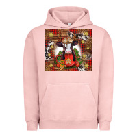 Pigment Salmon Christmas baby cow hot cocoa Urban Hoodie - Jasminsmagicworld