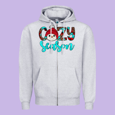 Cozy Season Zipper Hoodie Designed By Jahusdesignshop