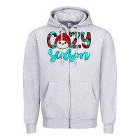 Heather Grey cozy season Zipper Hoodie - JahusDesignShop