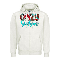 Oatmeal Heather cozy season Zipper Hoodie - JahusDesignShop