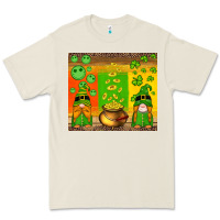 Bone st patricks gnomes and coins with shamrock Premium Tee - Artiststas
