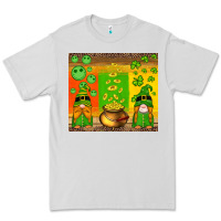 Dove Grey st patricks gnomes and coins with shamrock Premium Tee - Artiststas