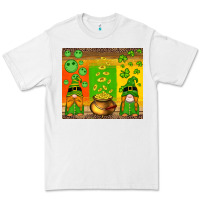 White st patricks gnomes and coins with shamrock Premium Tee - Artiststas