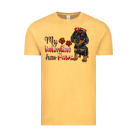 Vintage Mustard my valentine has paws Vintage Tee - RanaPortraitStore
