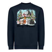 Navy merry christmas gnomes Heavyweight Sweatshirt - Zillion Design Studio