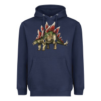 Navy Stegosaurus Heavyweight Hoodie - LillyAllenDesigns