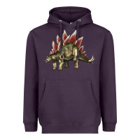 Plum Stegosaurus Heavyweight Hoodie - LillyAllenDesigns