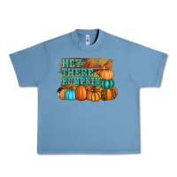 Pebble Blue hey there pumpkin Urban Heavy Tee - RanaPortraitStore