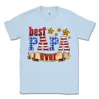 Dusty Blue best papa ever Classic Tee - HRA Design Shop