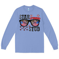 Colony Blue star spangled stup Long Sleeve Tee - CowhideDigitalArt