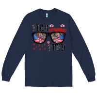 Navy star spangled stup Long Sleeve Tee - CowhideDigitalArt