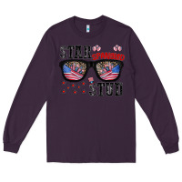Plum star spangled stup Long Sleeve Tee - CowhideDigitalArt