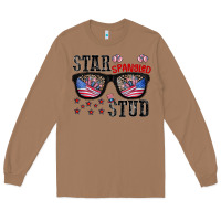 Toasted Coconut star spangled stup Long Sleeve Tee - CowhideDigitalArt